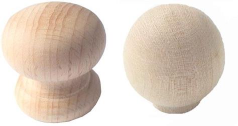 Painted Round Wooden Drawer Knobs Dresser Pulls 25mm Height