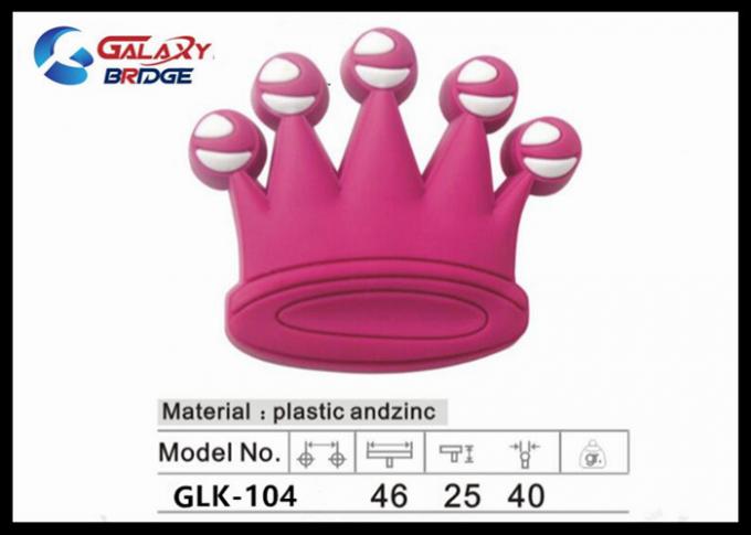 Pink Crown Kids Bedroom Dresser Knobs Decoration For Girls