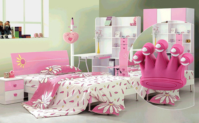 Pink Crown Kids Bedroom Dresser Knobs Decoration For Girls