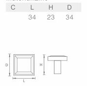 Shining Antique Crystal Door Knob 23mm Height For Closet Door