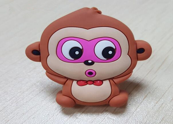 Animal Monkey Rubber Knobs Childrens Bedroom Drawer Knobs Soft