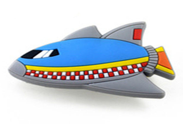 Blue Space Ship Kids Bedroom Furniture Knobs , Silicon Musical Kids Dresser Knobs Soft Plastic Drawer Pulls