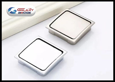 Zinc Alloy Chrome Hidden Kitchen Door Handles , Square Concealed Cabinet Pulls