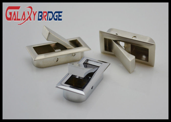 Anti Corrosion 50mm Concealed Cabinet Pulls Zinc Alloy Satin Black