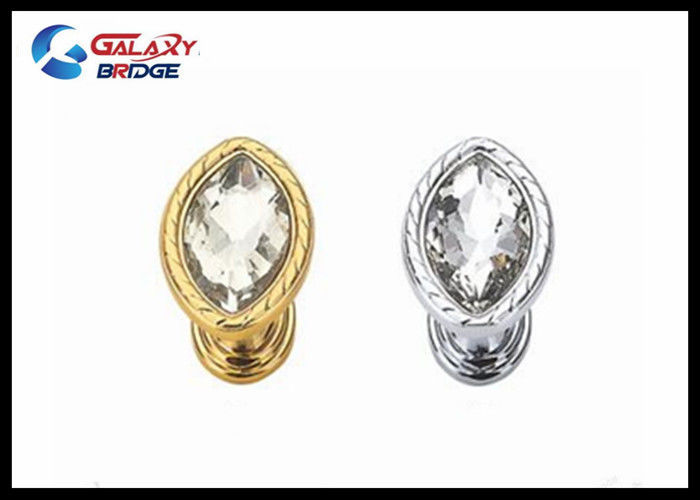 Wardrobe Crystal Drawer Handles And Knobs Oval Acrylic Stones