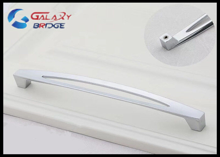 Arched Hollow Chrome Kitchen Cabinet Handles Cupboard Door