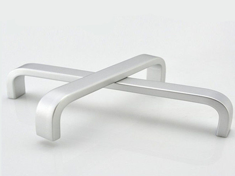 256mm Long Aluminum Handles , Nickel Brushed Aluminum