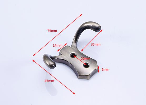 Retro Unique Cloth Hanging Hooks Zinc Alloy Double Octopus Shaped Wall Mounting Cost Holders