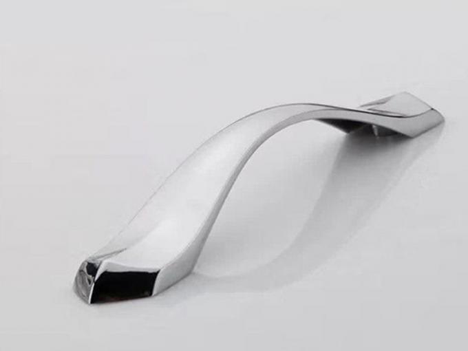 Chrome Plated Kitchen Handles And Knobs 128mm Modern Arched