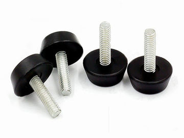 Iron Minifix Furniture Fittings Hardware PP Material Round Leg For Adjustbale Table Feet