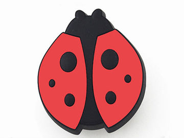Lady Bug Rubber Kids Bedroom Knobs / Soft Plastic Knobs For Children's Furniture Decorative