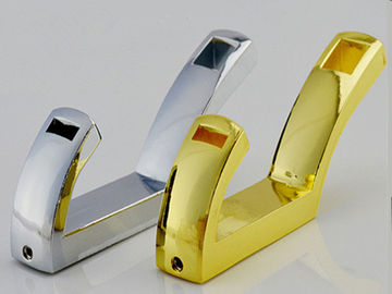 Simple Design Cloth Hooks, Shinning Gold Coat Hangers Bathrom Zinc Towel Rack Bathroom Accressories Hardwares
