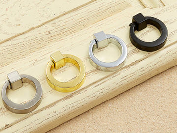 Gold Retro Ring Pulls chrome  Doo Handles Black Simple  Furniture  Hardware Fittings