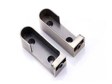 Chrome Furniture Hardware Accessories  / Side Mounting Rail Closet Tube Support Zinc Wardrobe PIpe Holer
