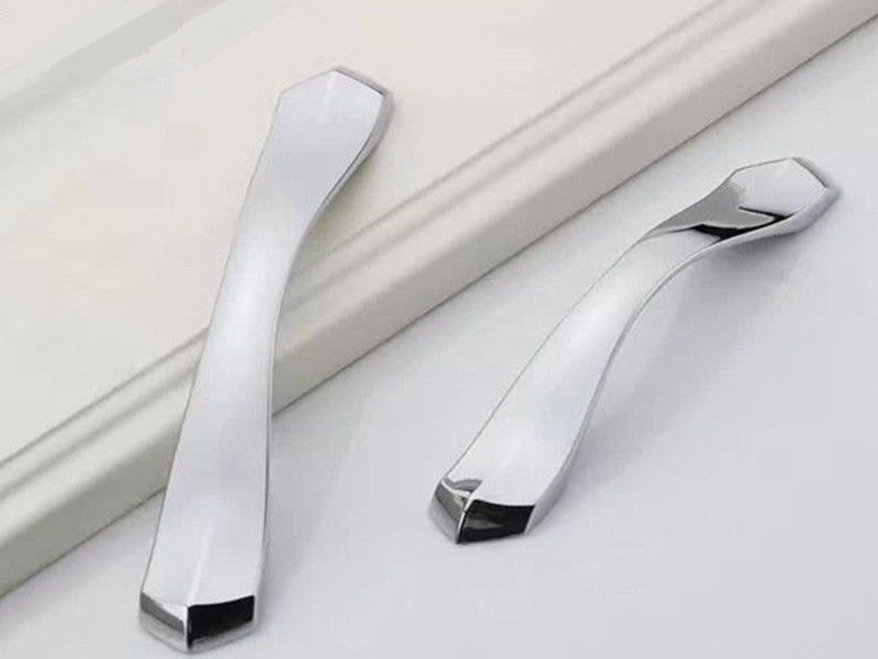 Chrome Plated Kitchen Handles And Knobs 128mm Modern Arched