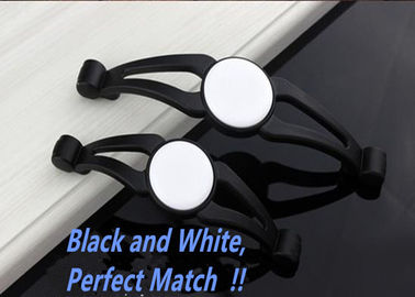 Black /  Ivory White Ceramic Handles And Knobs Porcelain Wardrobe handles ISO Certified Closet Door Pull