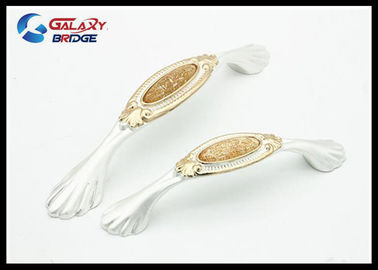 European Style Ceramic Handles , Ivory White Kitchen Porcelain Drawer Pulls Dresser Handles