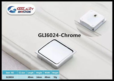 Zinc Alloy Chrome Hidden Kitchen Door Handles , Square Concealed Cabinet Pulls