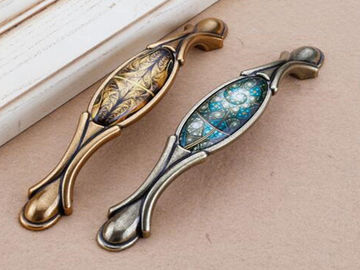 Gold Plated Ceramic Kitchen Cabinet Knobs / Closet  Porcelain Handles T Bar Pulls  Furniture Fittings