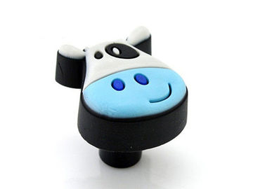 Milkcow Childrens Door Knobs Cute Cartoon Safety Soft Plastic Cabinet Knobs PVC Decorative  Furniture Fittings