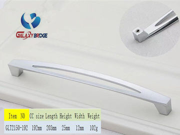 Arched Hollow Chrome Kitchen Cabinet Handles , Cupboard Door Handles And Knobs