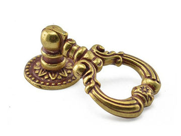 Golden Luxury  Kitchen Cabinet Ring Pulls , 64mm / 70mm European Ring Drawer Handles