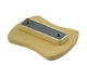 Beige Square Leather Drawer Pulls , Bathroom Cabinet Leather Handles Furniture Hardware   Fitttings