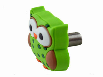 Mr.Owl GreenRubber Kids Bedroom Knobs , Soft Plastic Knobs For Children's Furniture Decorative