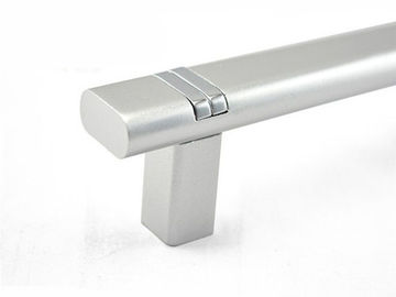 Solid 320mm Aluminum Kitchen Cabinet Handles , Silver Zinc Assembly Aluminium D Handles