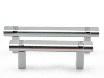 Solid 320mm Aluminum Kitchen Cabinet Handles , Silver Zinc Assembly Aluminium D Handles