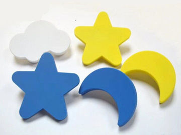 Blue Sky Rubber Kids Furniture Knobs PVC Cupboard Yellow Knobs Soft Plastic Yellow Star Cabinet Knobs