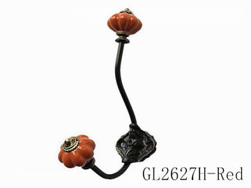 Zinc Bag Hangers Cloth Hanging Hooks Ceramic Pumkin Decorative Towel Bar Elegant