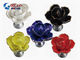 Black Rose shaped Ceramic Handles And Knobs for wardrobe pulls / drawer handles