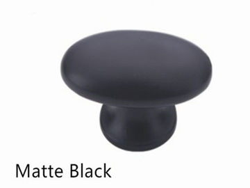 Simple Modern Furnituire Knobs Polished Brass Oval Cabinet Handles Zinc Dresser Knobs Black Drawer Pulls