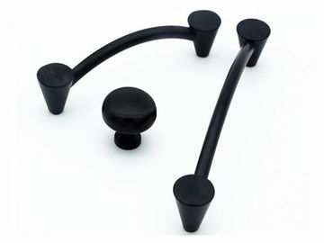 Black Furniture Handles And Knobs 96mm 30mm Round Knob Iso 9001 Certificate