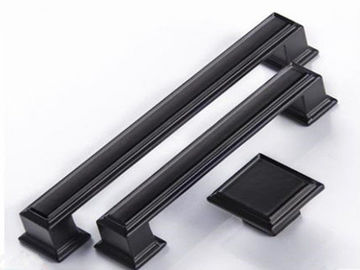 128mm American Stylish Plating Kitchen Cabinet Handles 96mm Black Arched Dresser Pulls Square Knobs