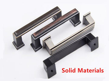 128mm American Stylish Plating Kitchen Cabinet Handles 96mm Black Arched Dresser Pulls Square Knobs