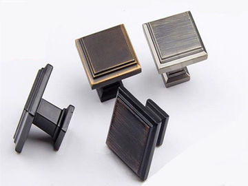 128mm American Stylish Plating Kitchen Cabinet Handles 96mm Black Arched Dresser Pulls Square Knobs