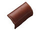 Brown Leather Drawer  Arched Hidden Pulls , Aluminum Metal Benched Genuine Leather Door Pulls