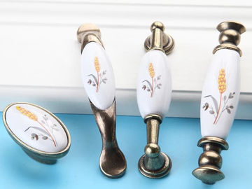 Cabinet Porcelain Handles And Knobs Zinc Dresser Handles Pattern Ceramic Furniture Handles