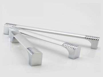 160mm Silver Aluminium Door Pulls Simple Modern Kitchen Cabinet  Handles Combination With Zinc Alloy