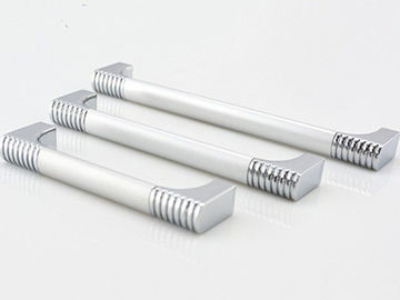 160mm Silver Aluminium Door Pulls Simple Modern Kitchen Cabinet  Handles Combination With Zinc Alloy