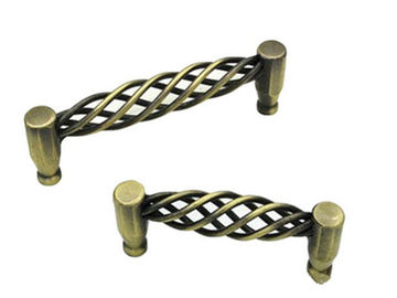 Birdcage Black Kitchen Cabinet Handles And Knobs 96mm Antique Brass Furniture Hardware