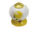 Diameter 33mm Round Ceramic Wardrobe Door Knobs Gold Plated Rose Pattern Porcelain Furniture Handles