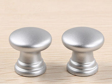 25mm Pearl Silver Plastic Cabinet Knobs Round ISO Certificated For  Furniture Drawer Pulls