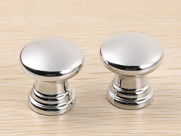 25mm Pearl Silver Plastic Cabinet Knobs Round ISO Certificated For  Furniture Drawer Pulls