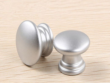 25mm Pearl Silver Plastic Cabinet Knobs Round ISO Certificated For  Furniture Drawer Pulls