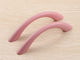 Pearl Silver Plastic Dresser Knob , Arched Pink  ABS Cabinet Pulls Colorful Furniture Handles And Knobs