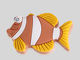 Clown Fish Rubber Knobs Soft PLastic Kids Bedroom Dresser Knobs Decorative Lovely Handles ISO Approved