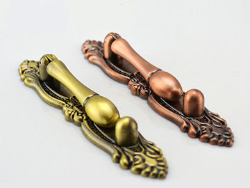 75mm Length Shakeable Cabinet Ring Pulls Zinc Alloy Vintage Wardrobe Knobs Retro Cupboard Handles